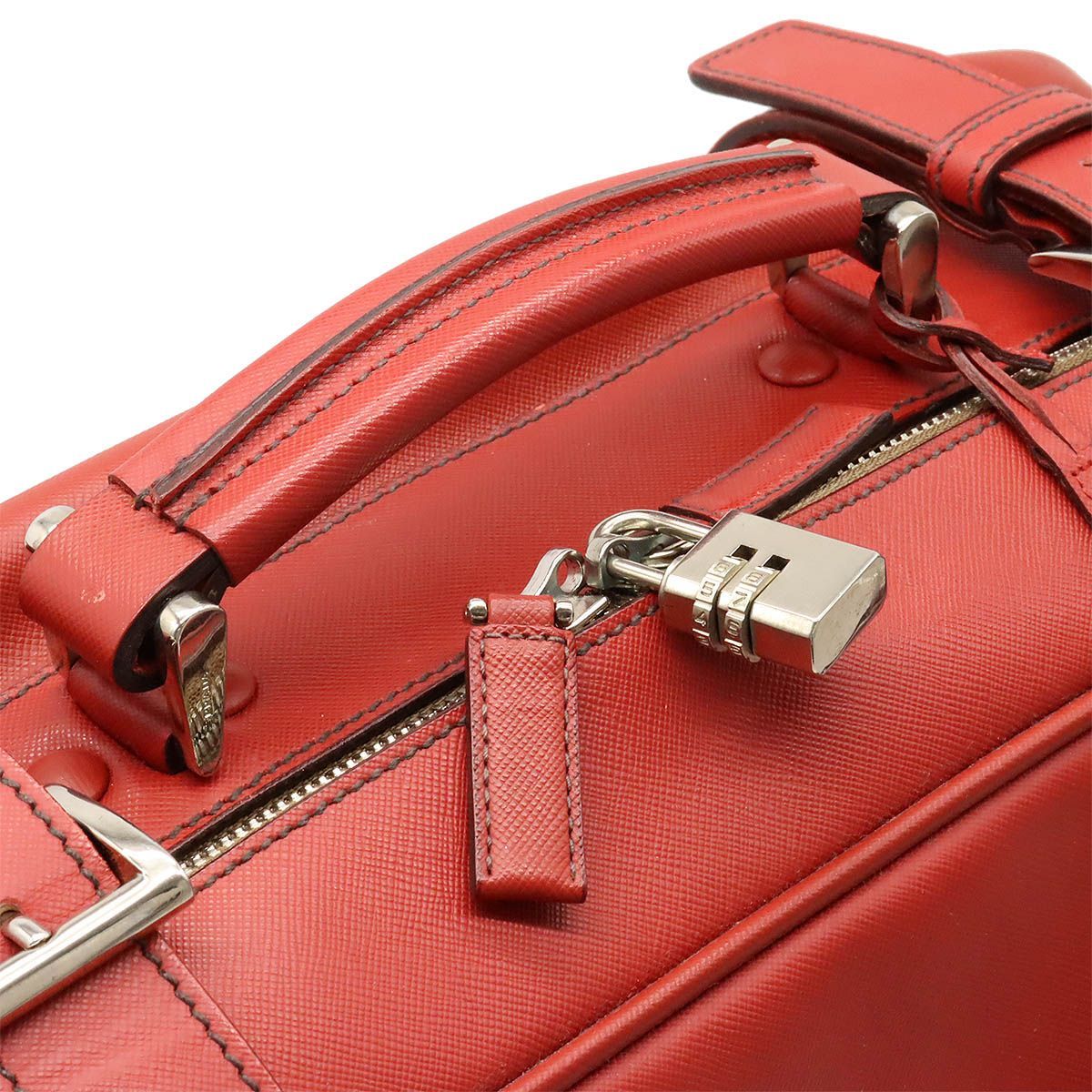 PRADA ビジネスバッグ プラダ サフィアーノレザー ブリーフケース 赤
