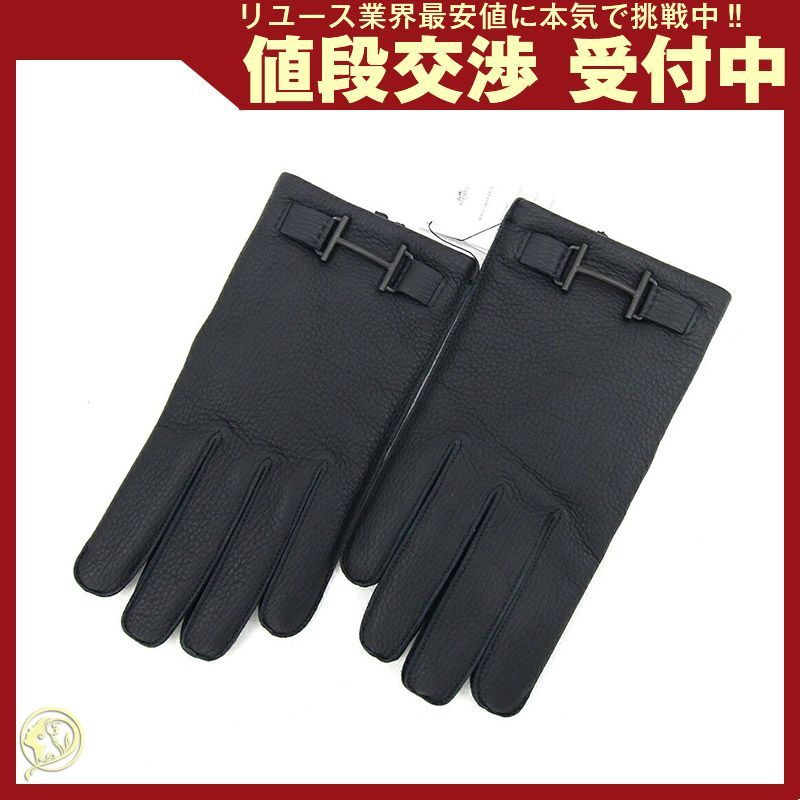 エルメス メンズグローブ ブラック ディアスキン 新品 - メルカリ