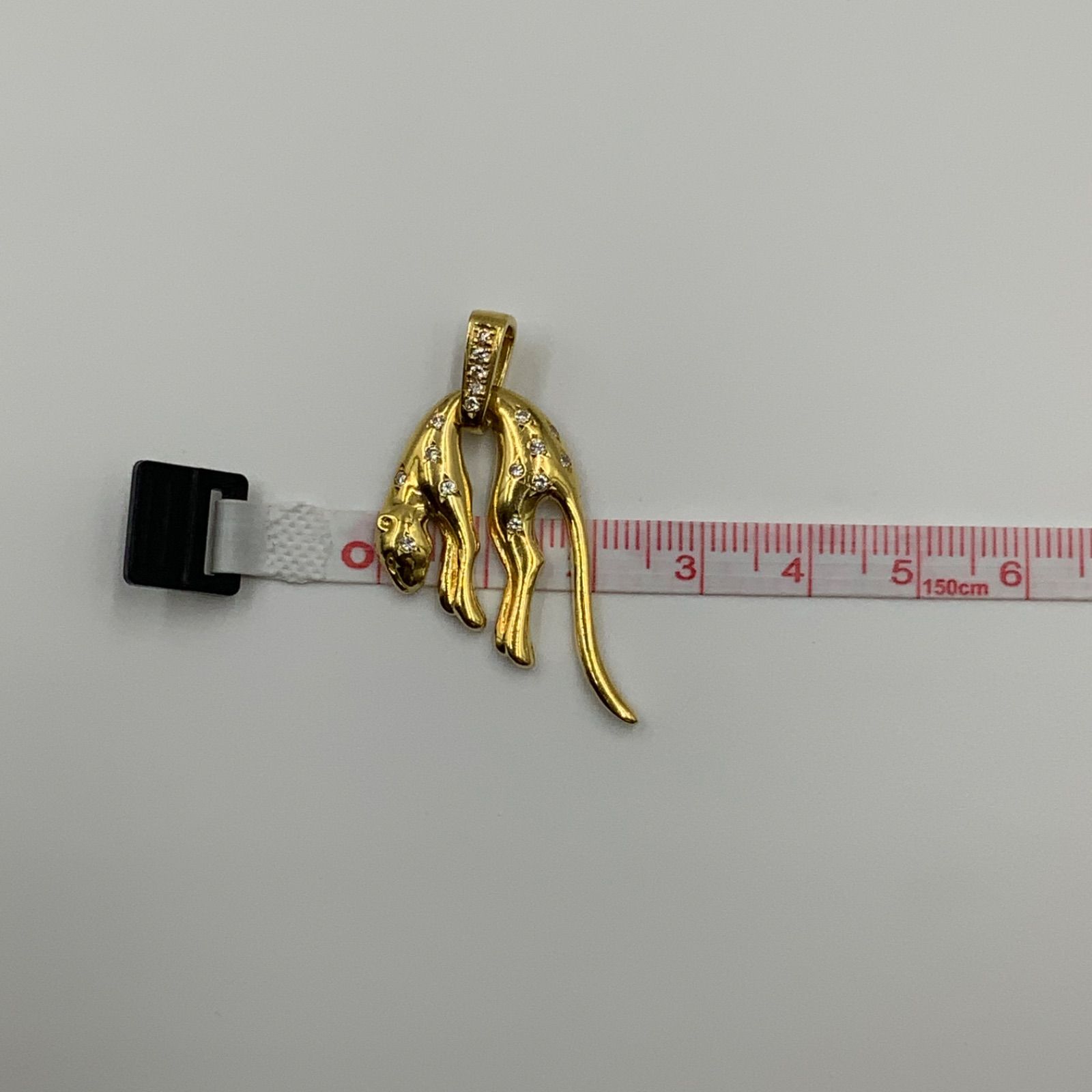 K18 18金 パンサー ペンダントトップ ダイヤモンドペンダント