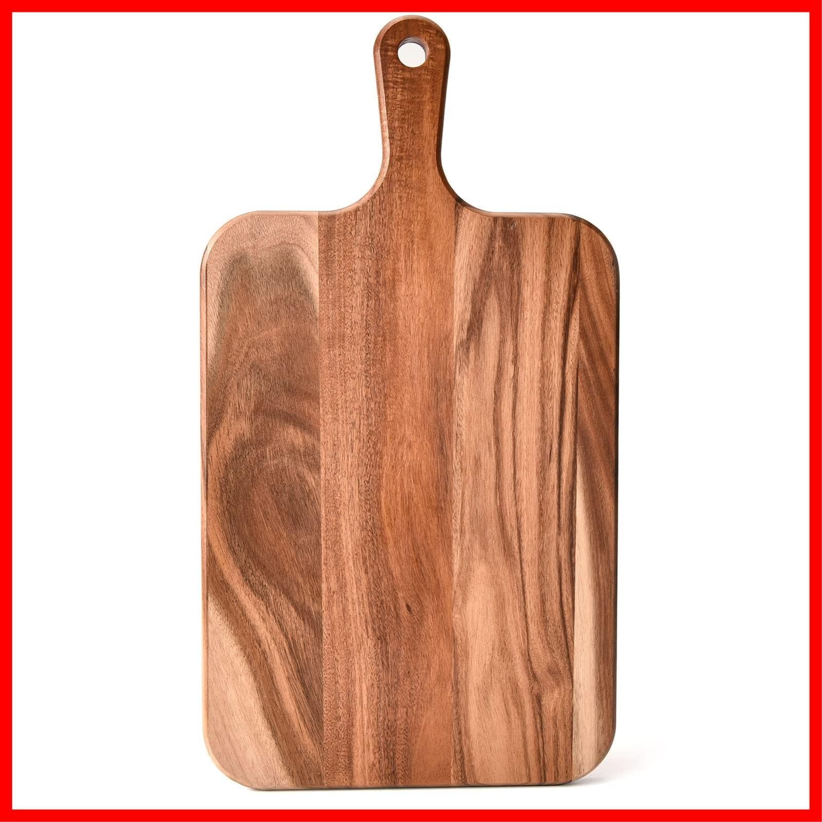 環境に優しいまないた キッチンボード 軽量 おしゃれ ランチトレイ 天然素材アカシア ピザ ハンドル付き パン切台 カットボード ステーキプレート カッティングボード キャンプ アウトドア