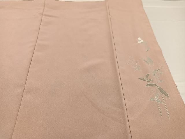 平和屋着物●訪問着　手描き　枝葉文　暈し染め　正絹　逸品　AABG7129ph 平和屋着物○訪問着 友禅 作家物 枝花文 暈し染め 金彩 正絹 逸品