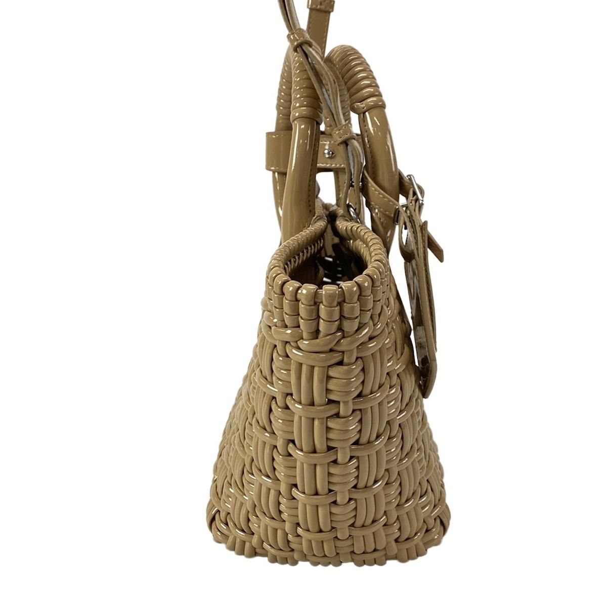 ☆【BALENCIAGA】☆ビストロ XS バスケットトートバッグ☆BEIGE BALENCIAGA(バレンシアガ) トートバッグ美品 ビストロ XS