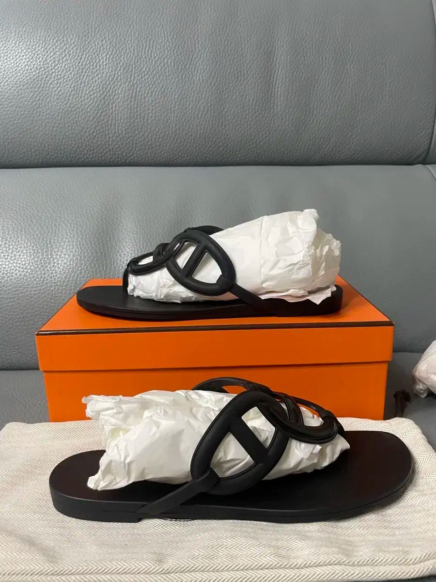 HERMES エルメス エジェリ サンダル 黒 38