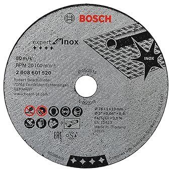 【在庫処分】BOSCH(ボッシュ) GWS10.8-76V-EC ディスクグラインダー コー ステンレス用 切断砥石 替刃 替え刃 (76 x 10 mm， 3 Inch) 【5枚セット】