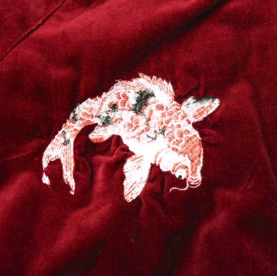 激レア! DENIMEベロア レーヨン リバーシブルスカジャン軍鶏 虎柄 38 激レア! DENIMEベロア レーヨン リバーシブルスカジャン軍鶏 虎