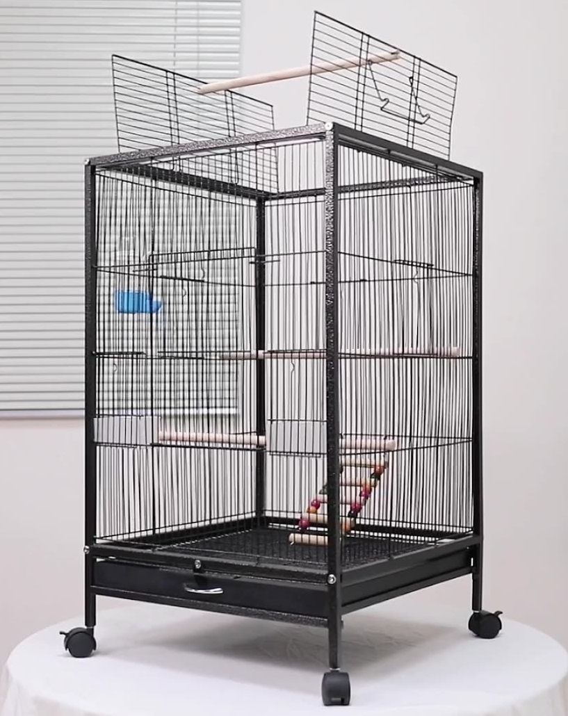鳥かご 天井オープン 低重心 三角 屋根型 バードケージ 鳥小屋 鳥カゴ