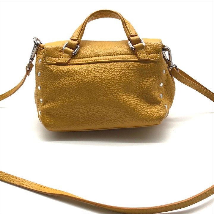 ZANELLATO ザネラート 2WAY ポスティーナ ターンロック レザー ハンド ショルダー バッグ イエロー かばん 鞄 斜め掛け k6639