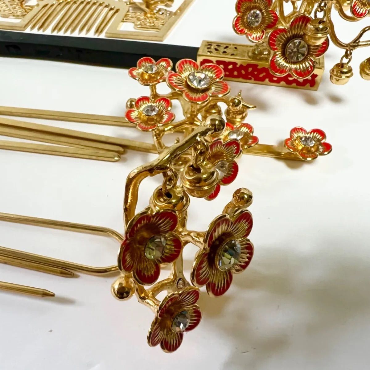 花嫁かんざし　MK1　松竹梅　金色　金属 花嫁かんざし MK1 松竹梅 金色 金属
