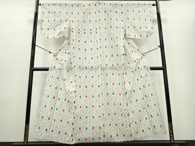 平和屋着物＊夏物 小紋 紗 吉祥文 洗える着物 CAAW9916gh