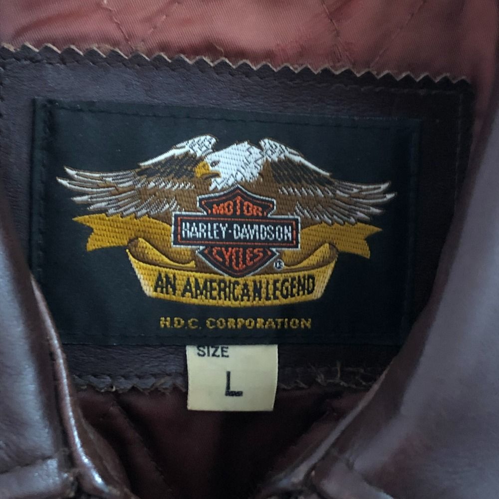 □□HARLEY-DAVIDSON ハーレーダビッドソン 90s　メンズ ジャケット　SIZE L 40181 ブラウン