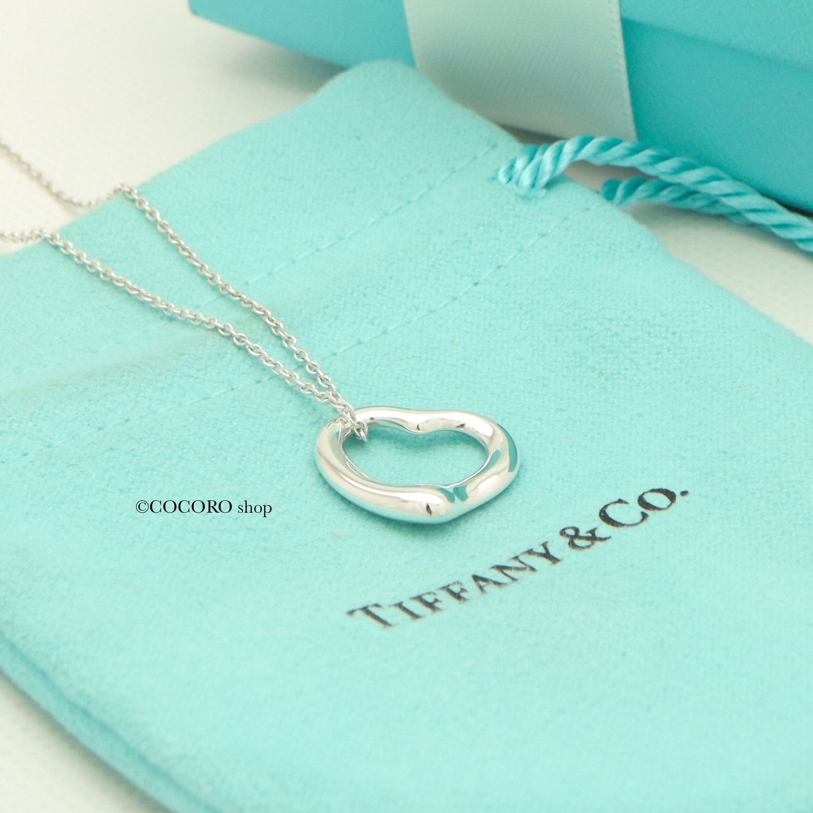 美品】ティファニー TIFFANY&Co. オープンハート 16mm エルサ