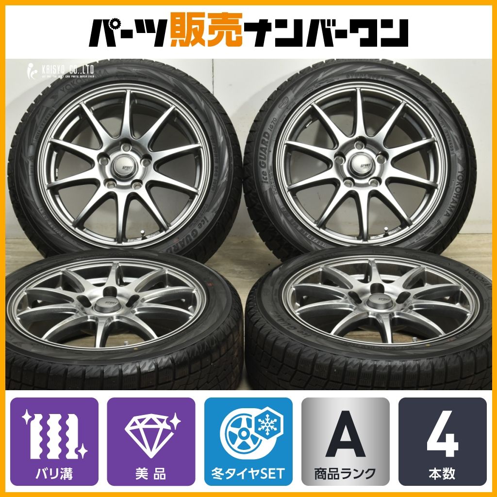 バリ溝 SPORT ABELIA 16in 6.5J 48 PCD114.3 ヨコハマ アイスガード iG70 195 50R16 スイフトスポーツ ロードスター