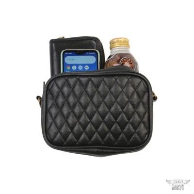 DIN MARKET MULTI POUCH マルチポーチ ブラック バイク装着 ショルダーバッグ シンセティックレザー PU DECORATOM_COM_BR