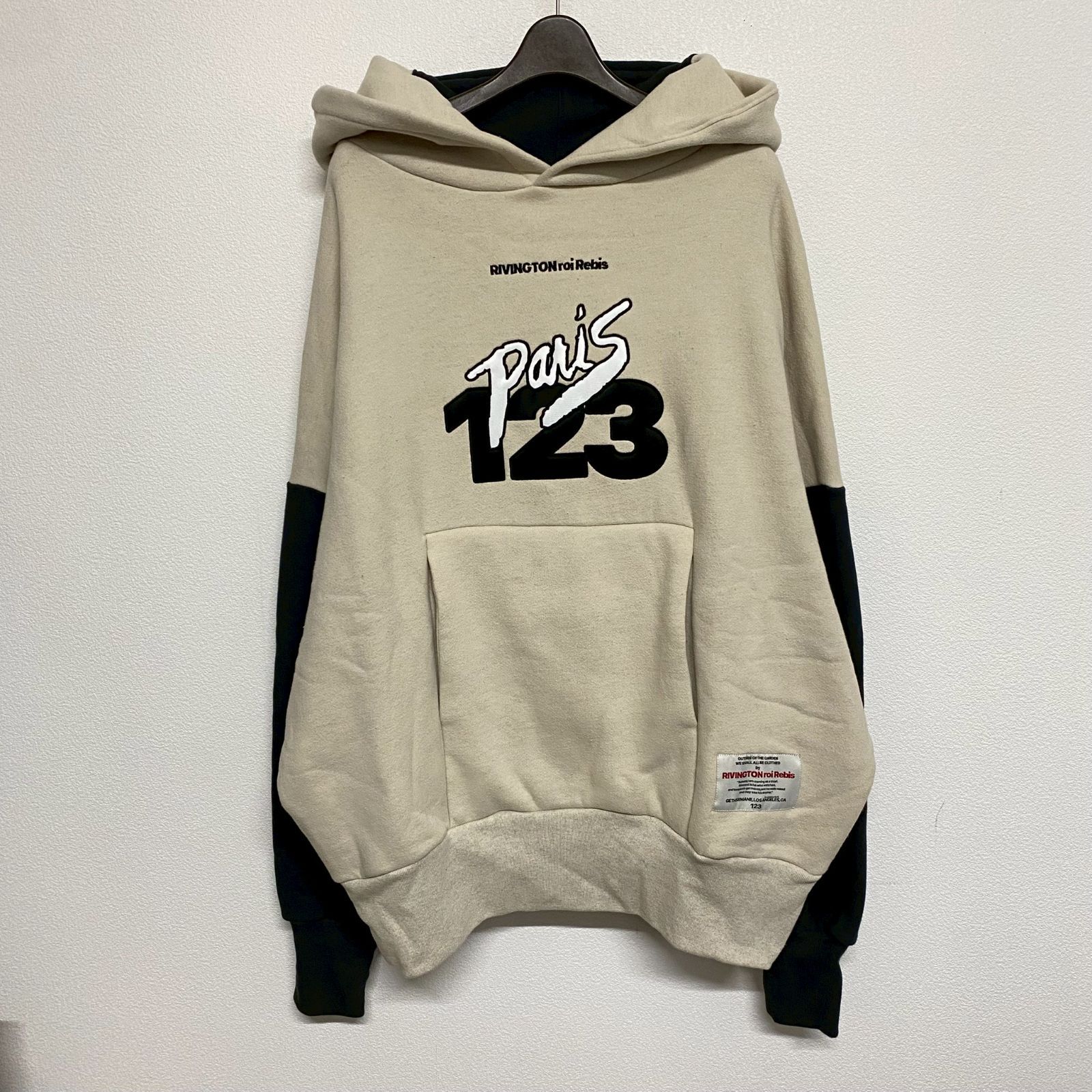 RRR123 Rivington Roi Rebis リヴィントンロイレビス CVA IMITATION OF PARIS HOOD 長袖 パーカー フーディー トップス XLサイズ