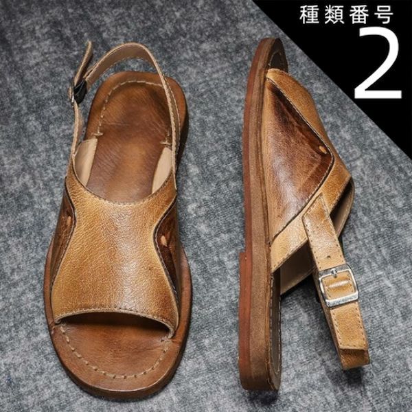 種類2 ブラック|22.5cm メンズ サンダル 本革 グラディエーターサンダル 2cm クラシック おしゃれ ブラック ダークブラウン ブラウン 柔らかい 蒸れない 夏 サマー おしゃれ 22cm 23cm 27.5cm 28cm