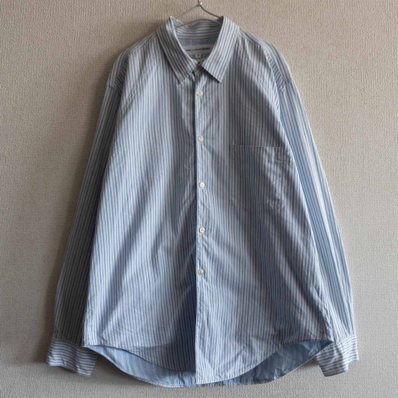 アーカイブ COMME des GARCONS SHIRTS ビッグシルエット ストライプ シャツ M コムデギャルソン シャツ u2412270