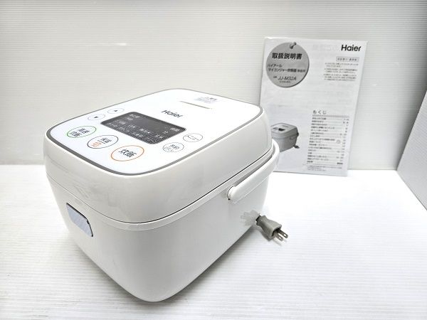 中古品】 ハイアール Haier マイコン式 炊飯器 3合炊き JJ-M32A 2020年製 ホワイト ○YR-18068○ - メルカリ