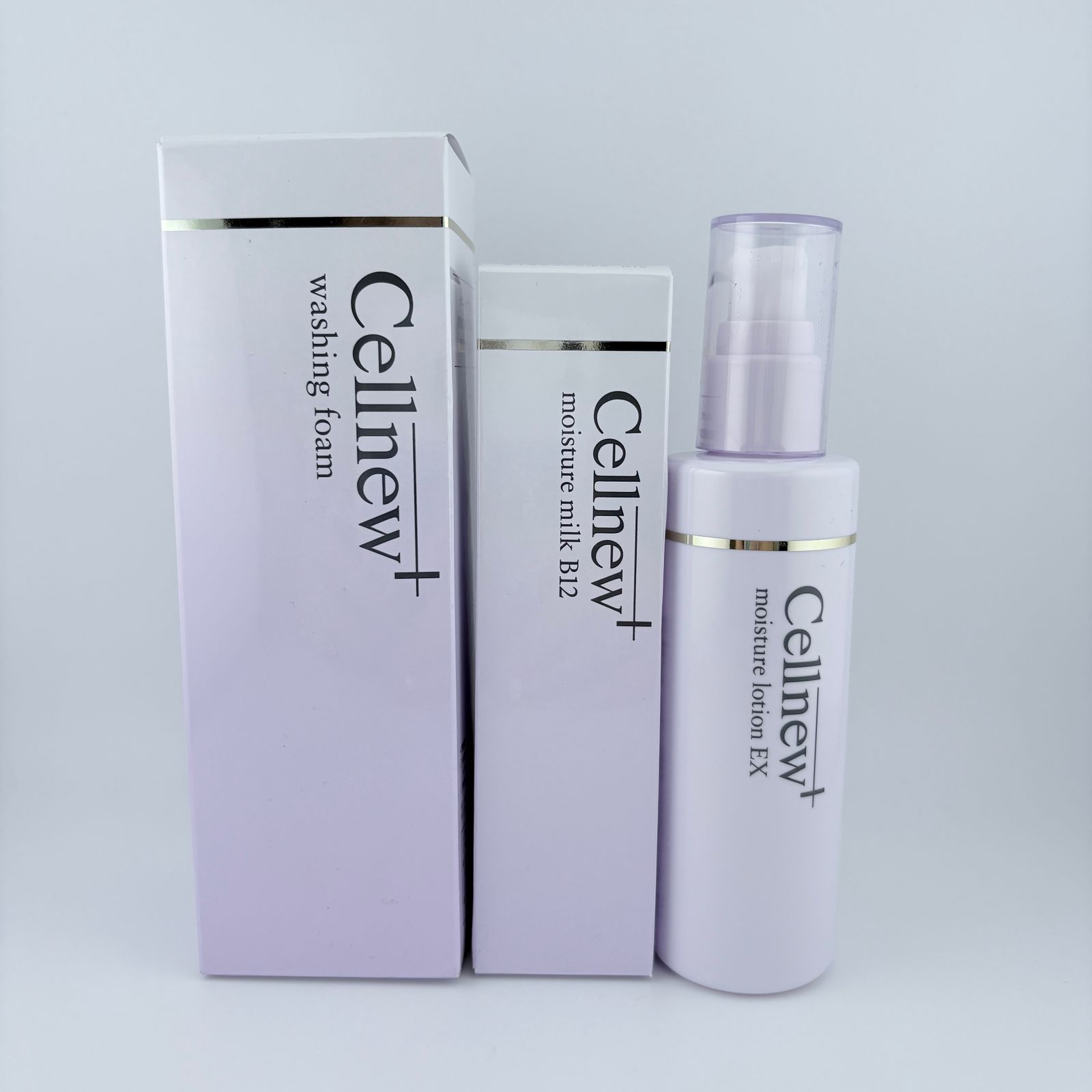 Cellnew+ モイスチャーミルクB12 & ローションEX 各2本セット Cellnew+ モイスチャーローション EX 2本 ミルクB12 1本 セルニュー