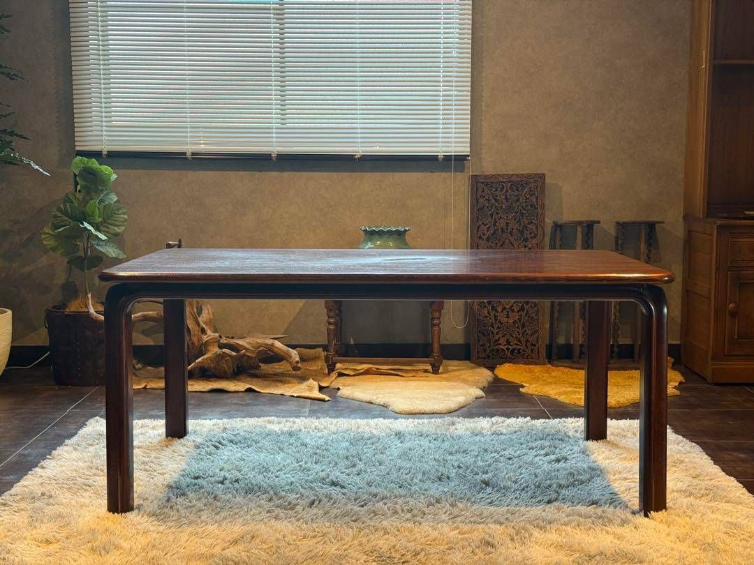 希少　日進木工　ダイニングテーブル　無垢材　レトロ　ヴィンテージ　日本製　SZ 希少 日進木工 ダイニングテーブル 無垢材 レトロ ヴィンテージ 日本製