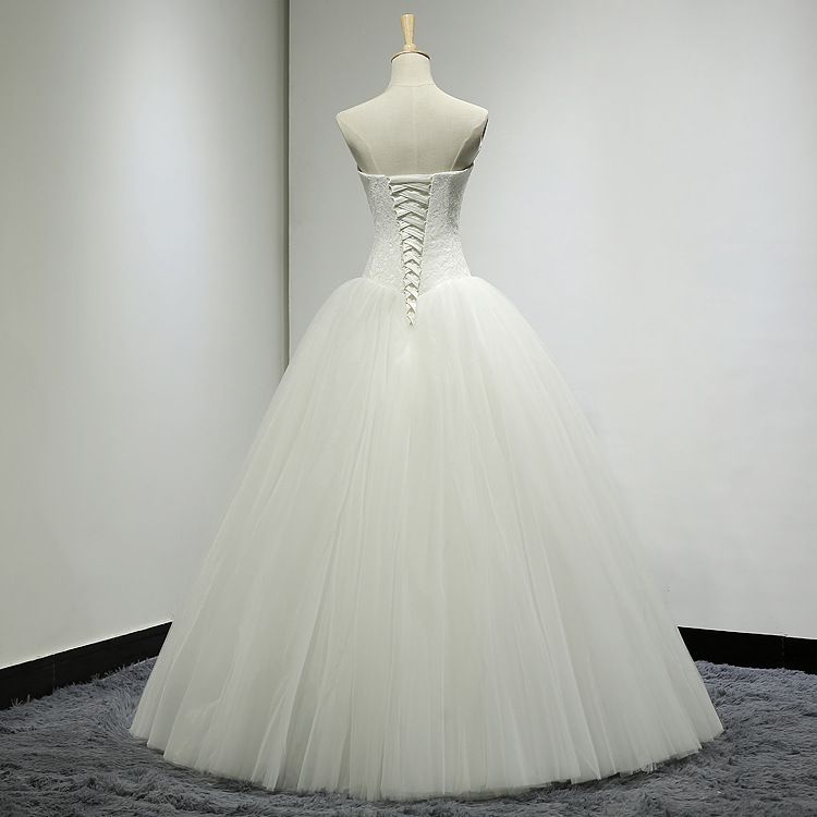 送料無料 ビスチェウェディングドレス2025 シンプルエレガントソフトファブリックトレーン新婦結婚式ドレス CAMPINGPARCCENTRAL_COM