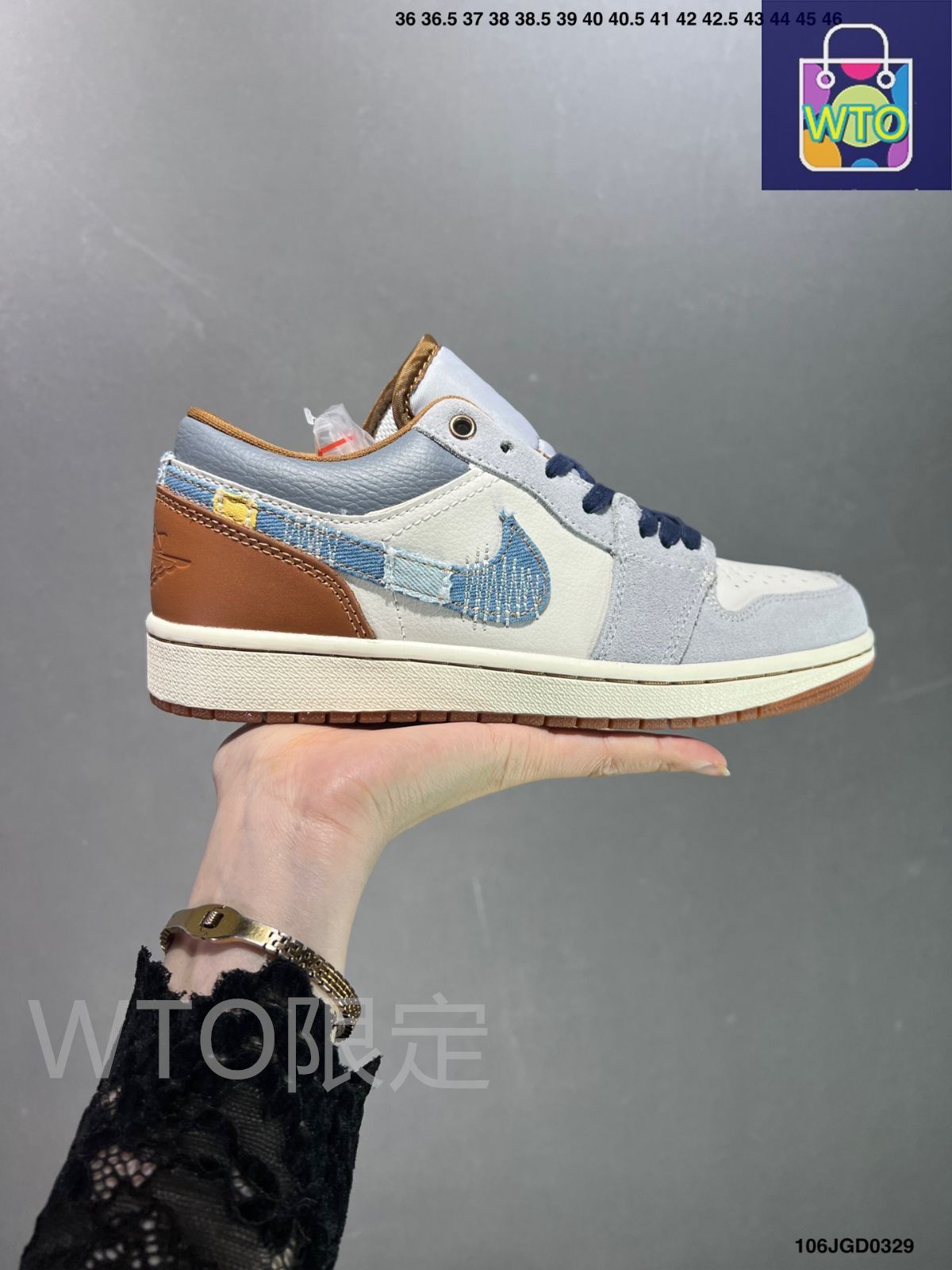 全新未使用Air Jordan 1 Low 553558 106JGD0329 新しい色づかい