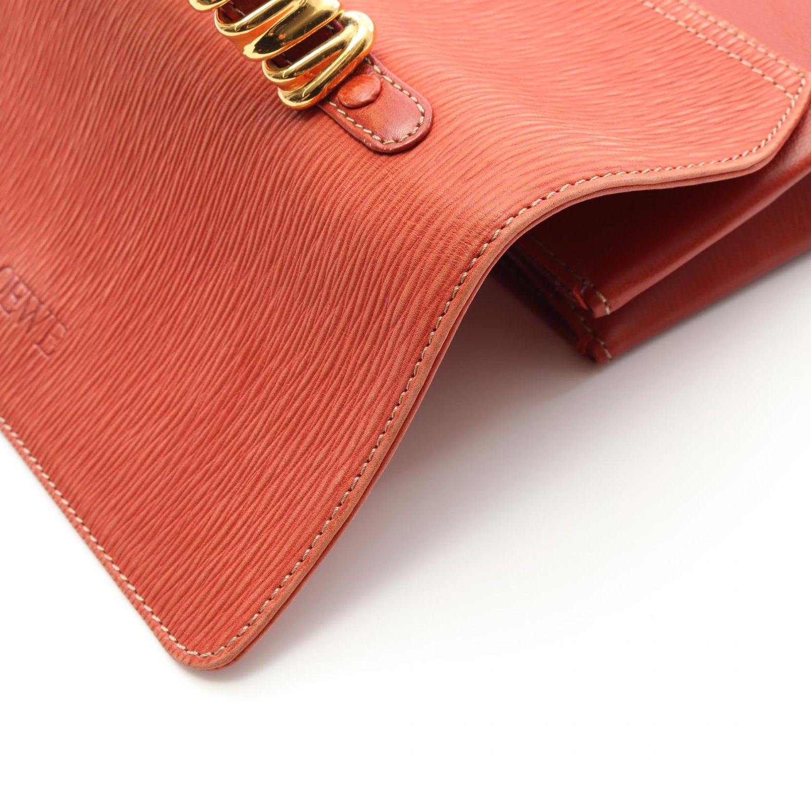 【LOEWE】ベラスケス　ハンドバッグ　トップハンドル　オレンジ　レザー　ロゴ LOEWE】ベラスケス ハンドバッグ トップハンドル オレンジ