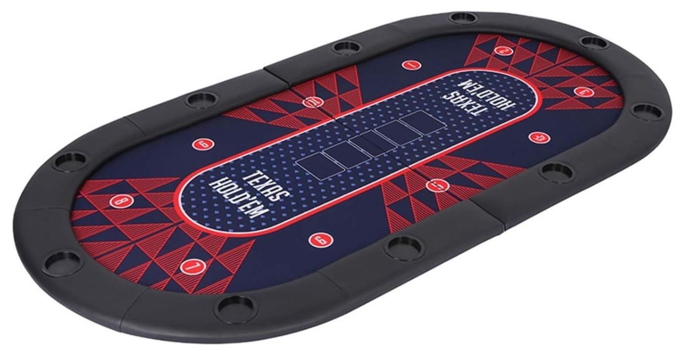 ポーカーテーブル ポーカーマット折りたたみ式ポーカーテーブル 大型ゲームポーカーテーブル カップホルダー付き 組み立て不要 収納袋付きヒロモリショップ