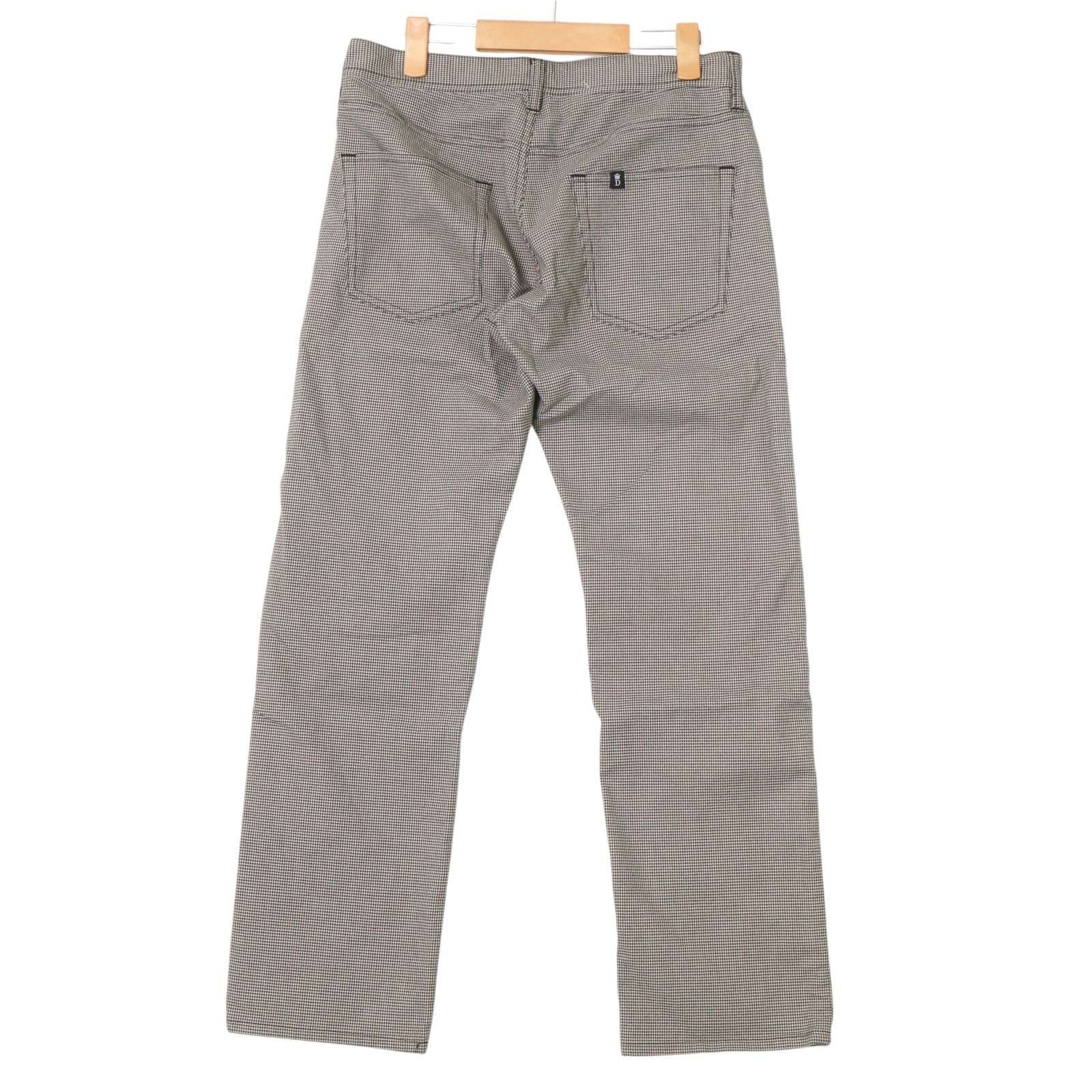 ニュースペーパー柄パンツ♡00 DESTRAD RUPERT ルパート 通年 ストレッチ☆ 千鳥柄 パンツ Sz.M
