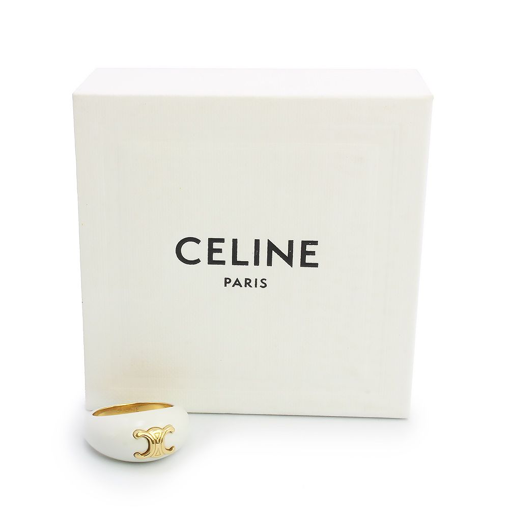新品未使用　celine ラージリング セリーヌ トリオンフ ラージ リング 指輪 ＃54 14号 バー