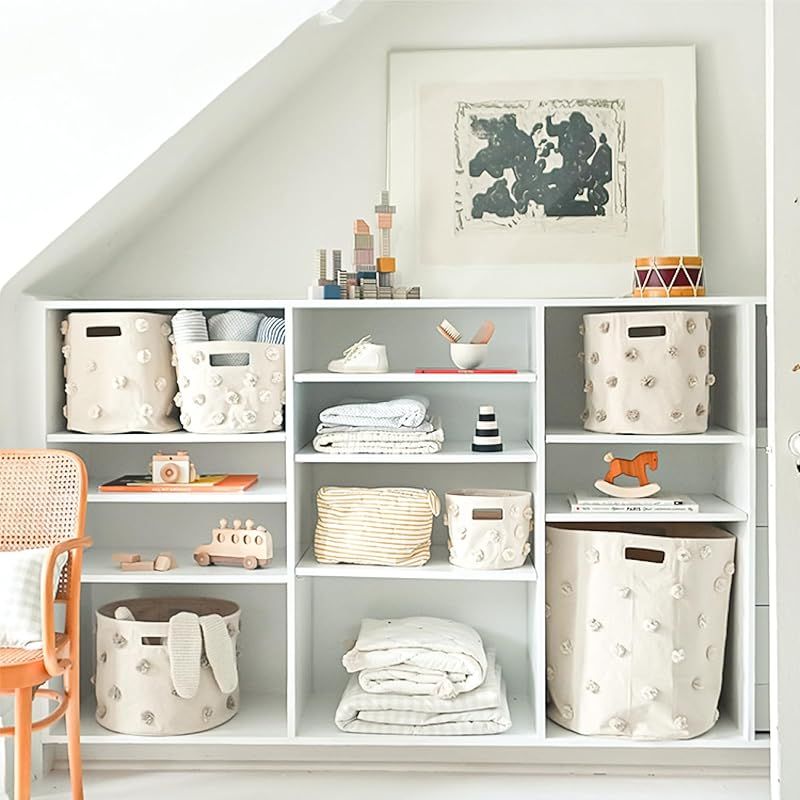  ペア Pehr 収納ボックス ストレージ ランドリー ボックス 洗濯かご おもちゃ 収納 XLサイズ HAMPERS Pom Gray 0 おむつストッカー おむつ用品