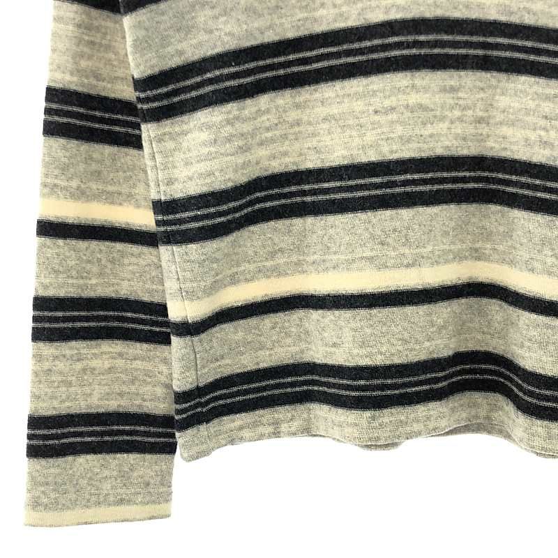 tricot COMME des GARCONS / トリココムデギャルソン | AD1998 | ウール Vネックボーダーニット | グレー/アイボリー/ブラック | レディース tricot COMME des GARCONS / トリココムデギャルソン | AD1998