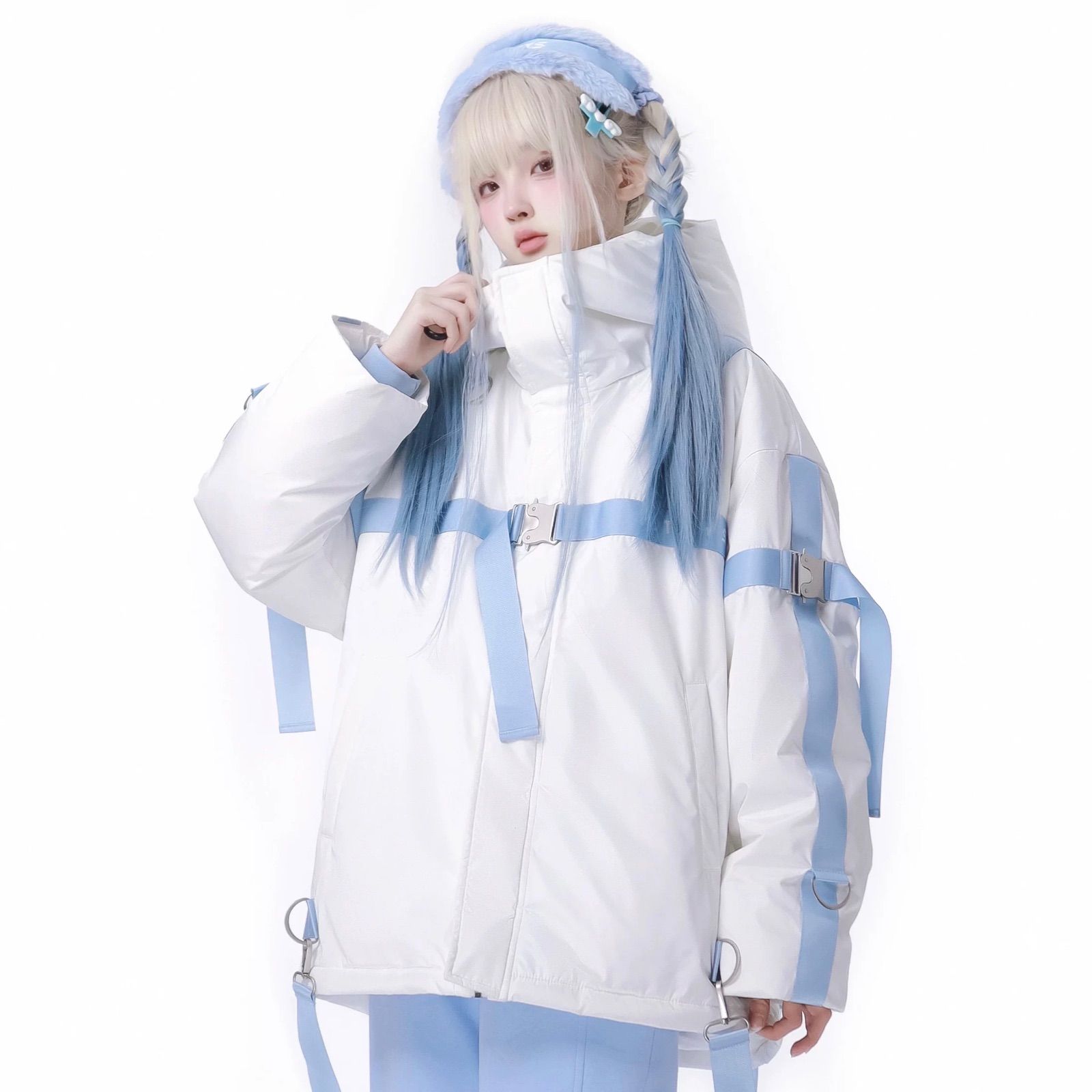 秋 冬 サイバー サブカル 厚手 服 ダウン オーバーサイズ 大きめ