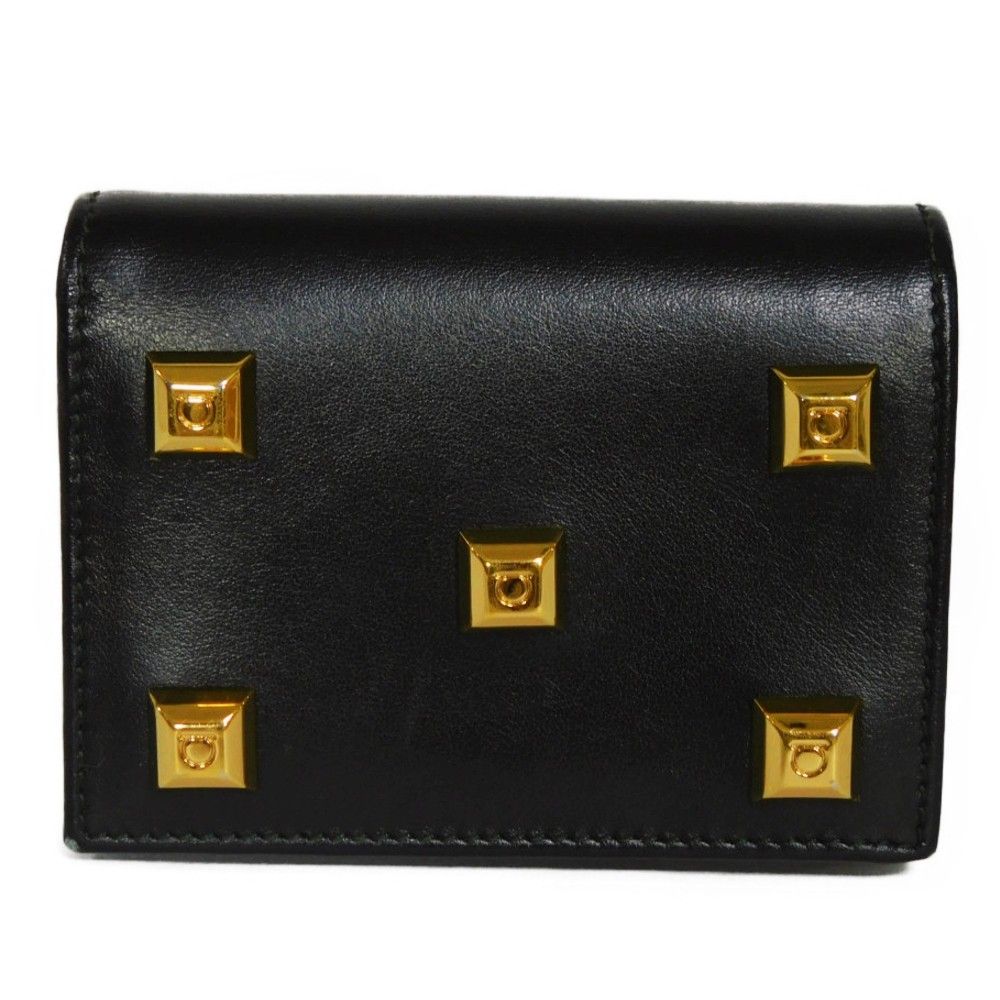 Salvatore Ferragamo ガンチーニ スタッズ 二つ折り財布 Salvatore Ferragamo フェラガモ FERRAGAMO 財布 二つ折り財布