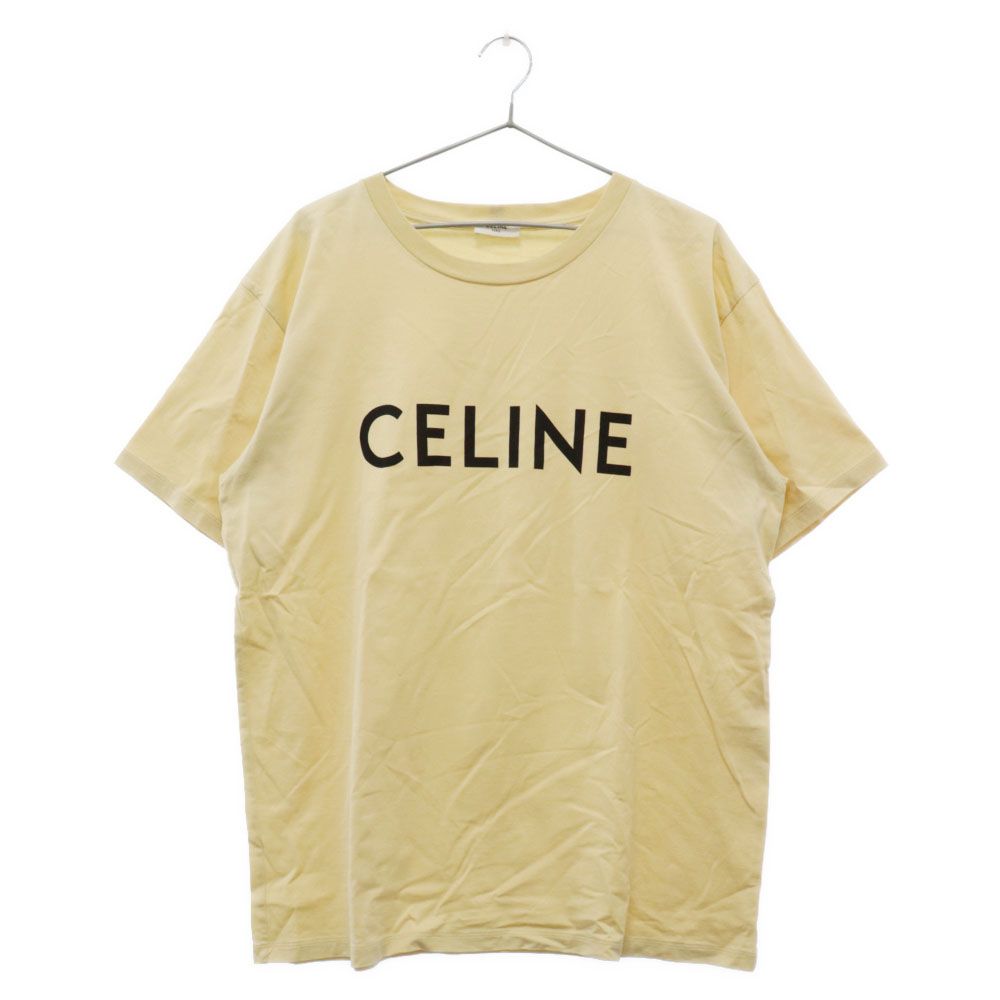 CELINE (セリーヌ) 22AW ルーズフィット ロゴプリント クルーネック 半袖Tシャツ カットソー イエロー 2X681671Q - メルカリ