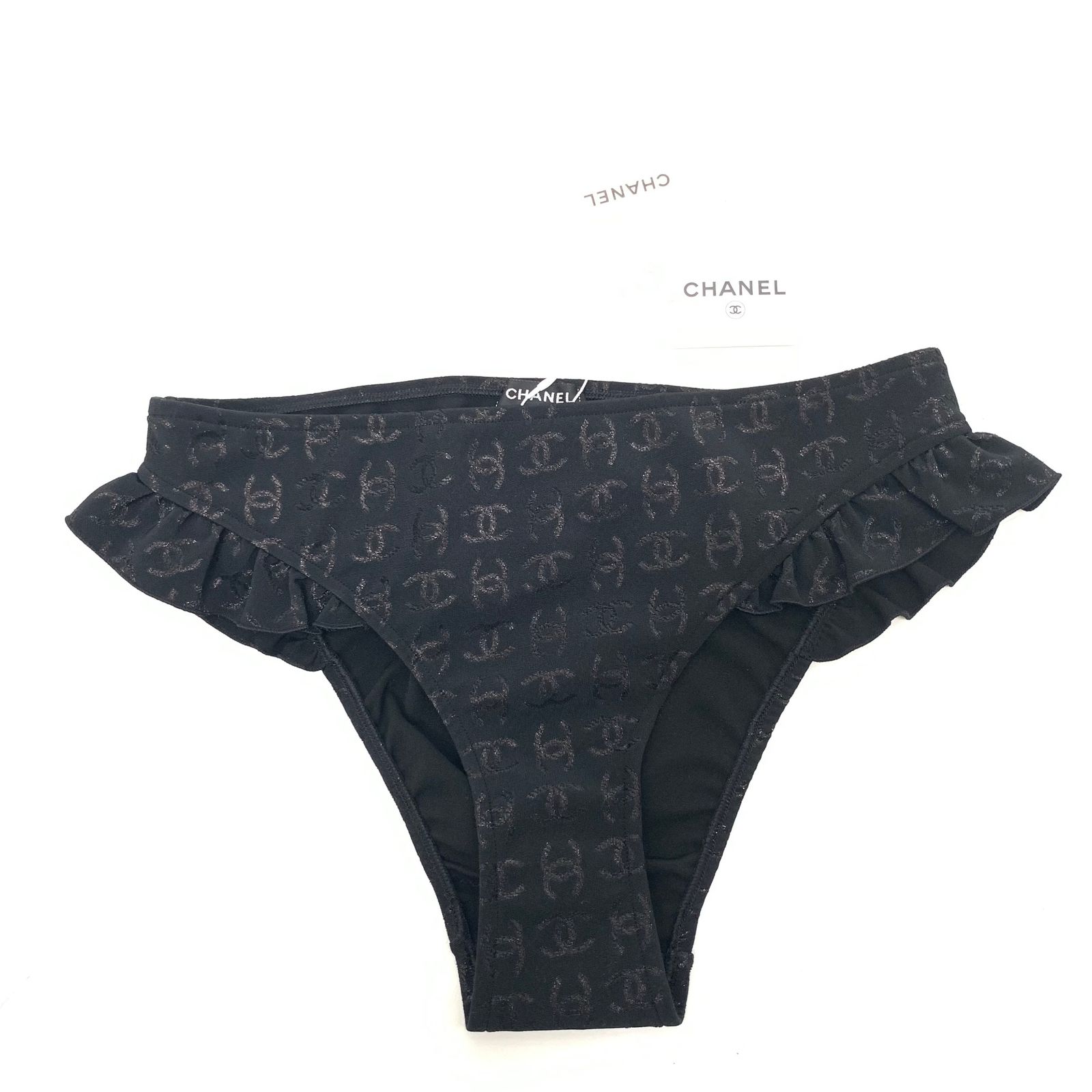 未使用 ヴィンテージ CHANEL 水着 スイムウェア ココマーク 白黒 CHANEL (シャネル) ヴィンテージ ロゴ ココマーク ビキニ 水着