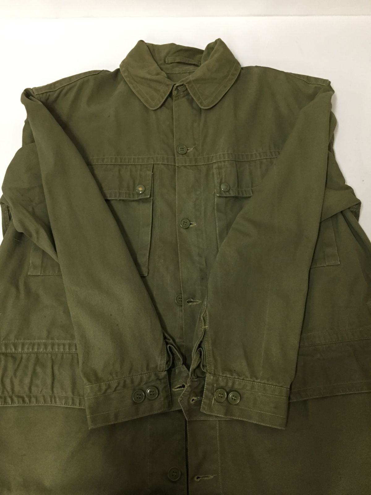 60s ユーロ ミリタリー パラシュートジャケット S-M フランス軍 60's パラシュートジャケット ヴィンテージ【M128
