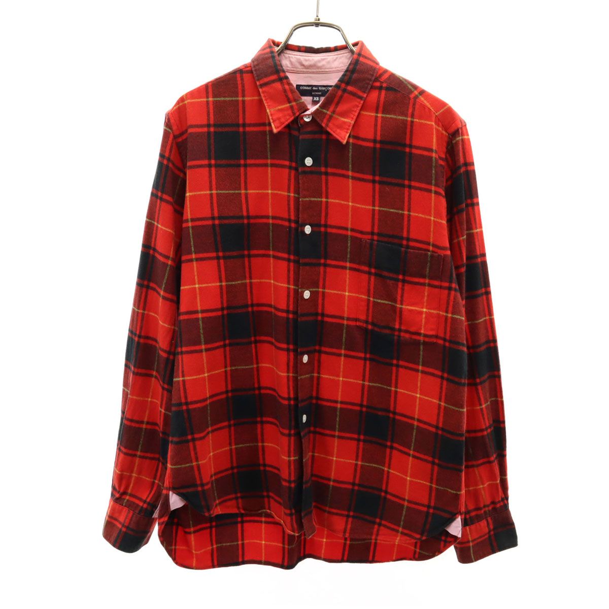 COMME des GARÇONS レッド長袖シャツ COMME des GARCONS HOMME コムデギャルソンオム 2010年 日本製