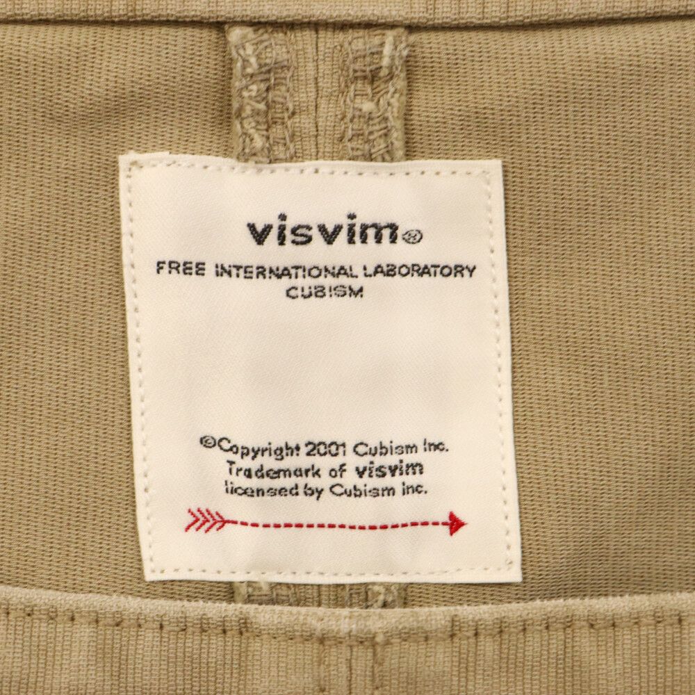 VISVIM (ヴィスヴィム) 22SS OVERALLS G.CORDS ユーズド加工 オーバーオール ベージュ 0122105008012