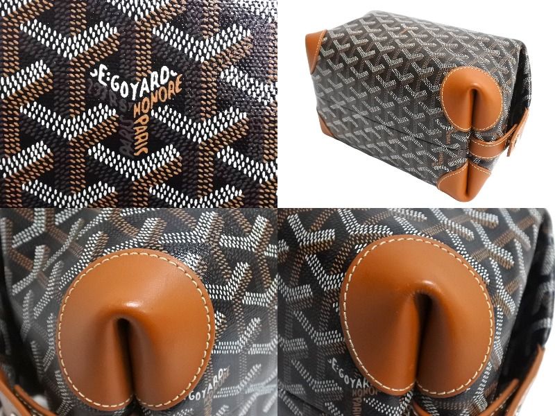 極美品　GOYARD ゴヤール BOEING25 ボーイング25 ポーチ クラッチバッグ セカンドバッグ PVC ブラウン 中古 66117