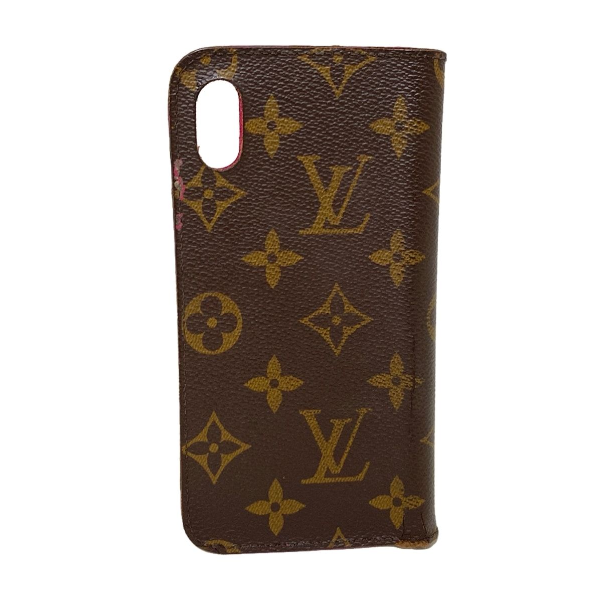 LOUIS VUITTON(ルイヴィトン) 携帯電話ケース モノグラム IPHONE XS MAX・フォリオ M67481 ローズ iPhoneケース/ iPhoneXS - メルカリ