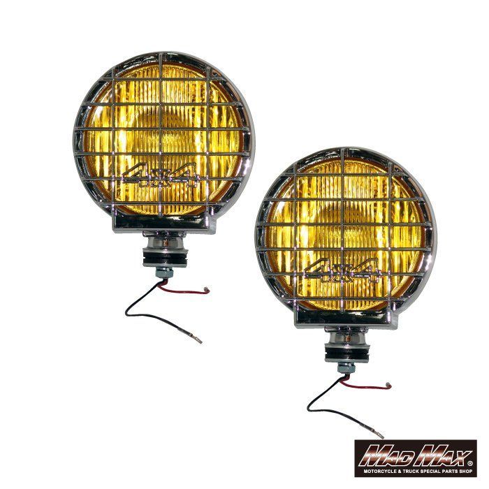 フォグランプ ハロゲンタイプ 20φ 100W 24V レトロ仕様 イエロー 20φ 100W 24V レトロ仕様 フォグランプ ハロゲンタイプ 2個セット