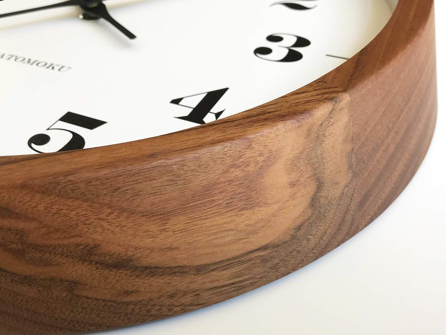 大特価】KATOMOKU muku round wall clock 12 ウォールナット 電波時計