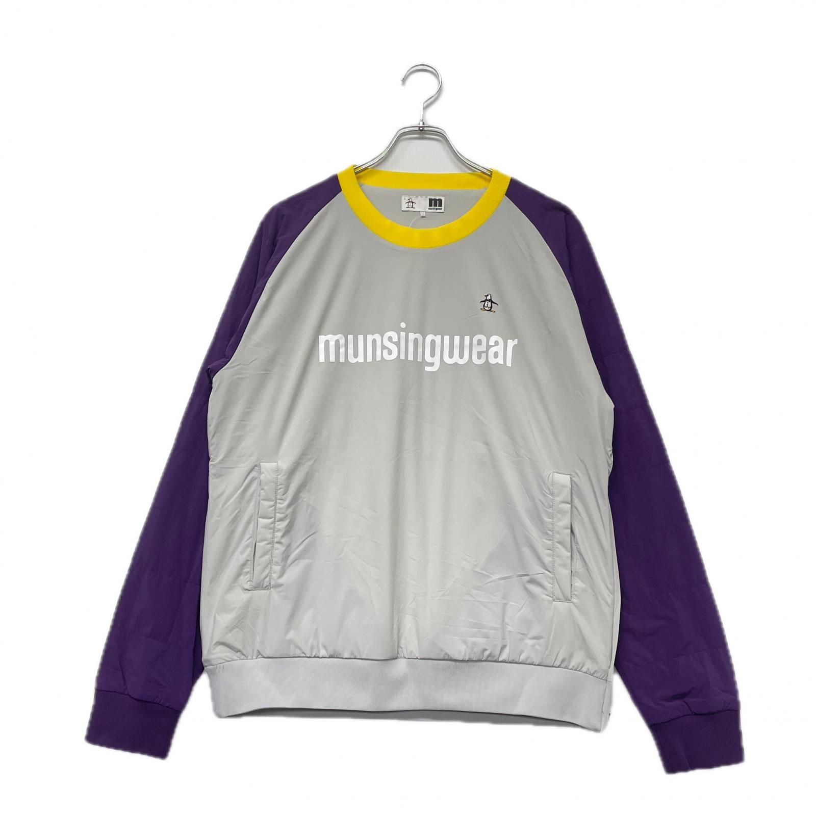 メンズ マンシングウェア Munsing wear スニードジャック L グレー×紫 中綿入り