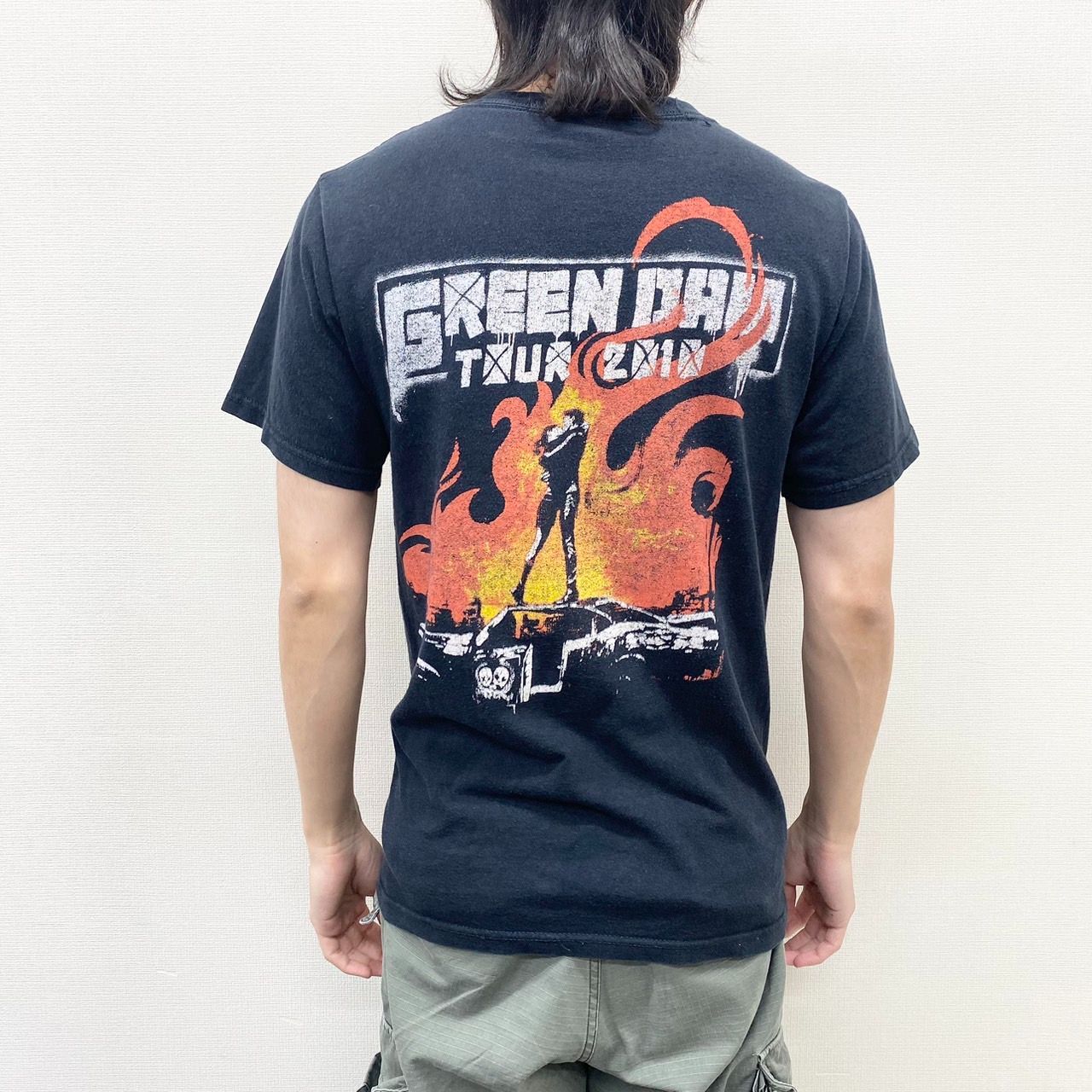 アンビル anvil バンドTシャツ GREEN DAY 両面プリント 半袖 S ブラック