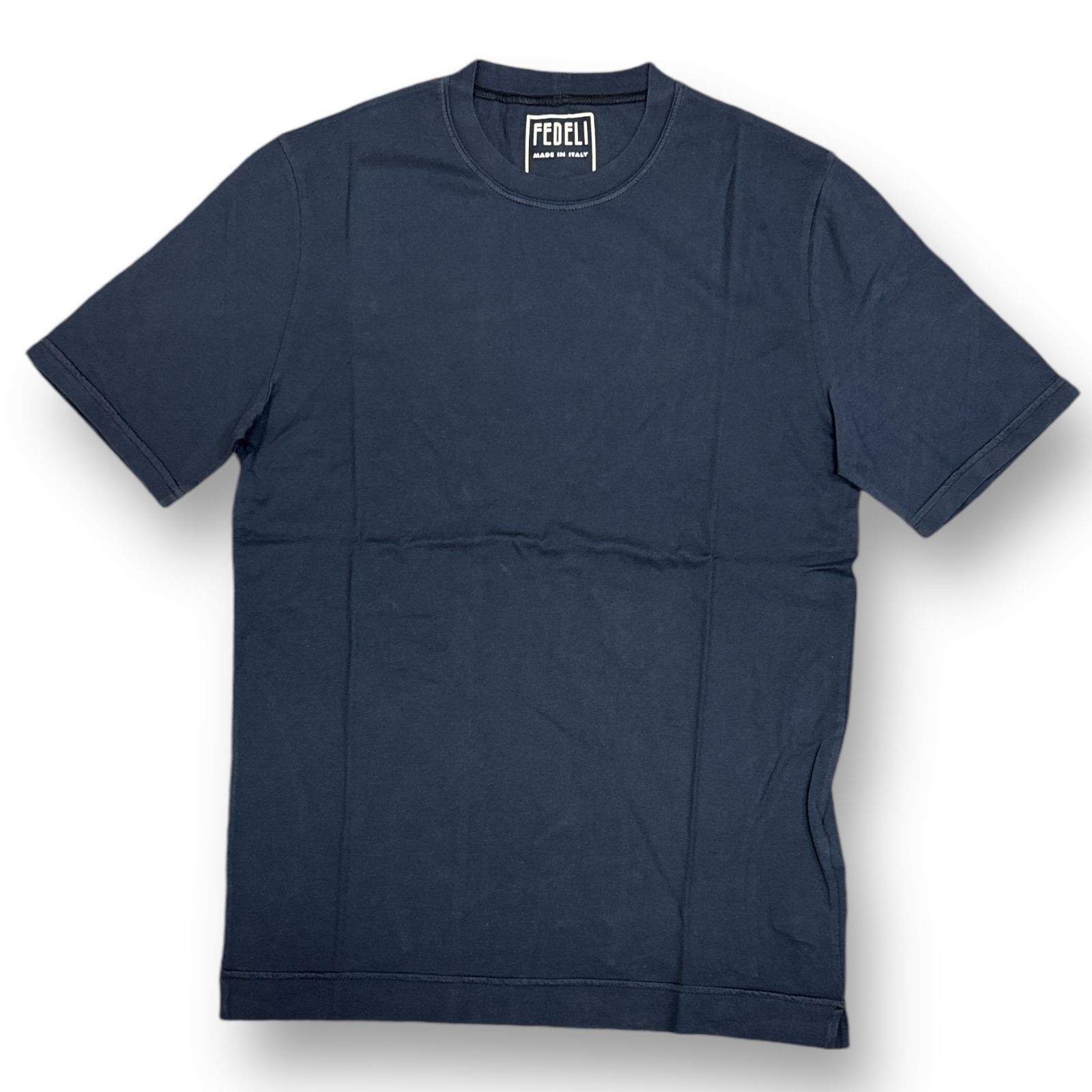 FEDELI Tシャツ 黒 EXTREME MM JERSEY GIZA Men's Organic Cotton Long