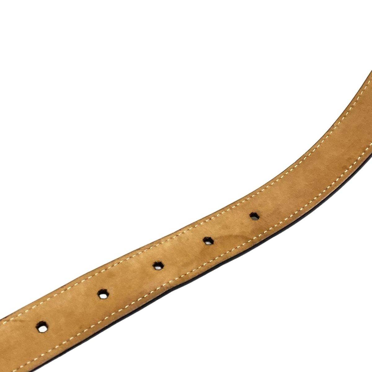 LOUIS VUITTON(ルイヴィトン) ベルト 85/34 - M9752 黒×ゴールド サン  