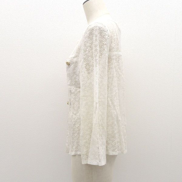 CHANEL / シャネル ◇ブラウス レース 花柄 カメリアボタン SIZE
