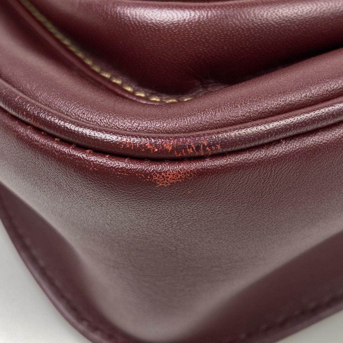 カルティエ Cartier ショルダーバッグ マスト　ボルドー　レッド カルティエ CARTIER マストライン ショルダーバッグ マストドゥ