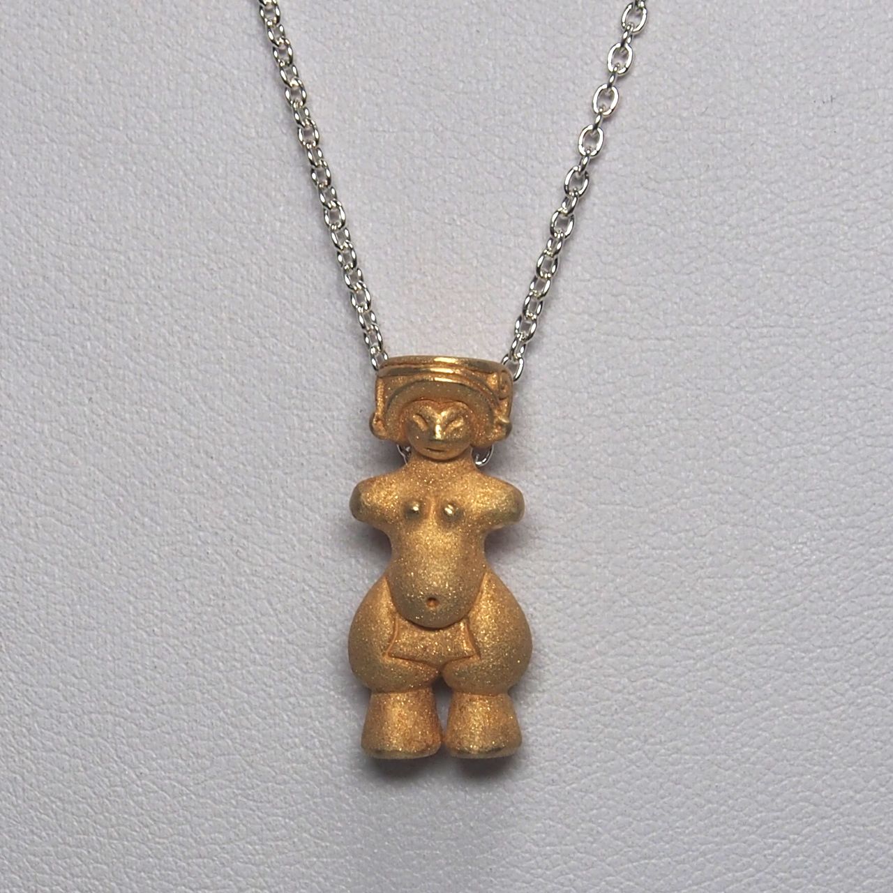 日本人のルーツ縄文 ”ビーナス” ペンダント SV925 トップ メッキ仕上げ