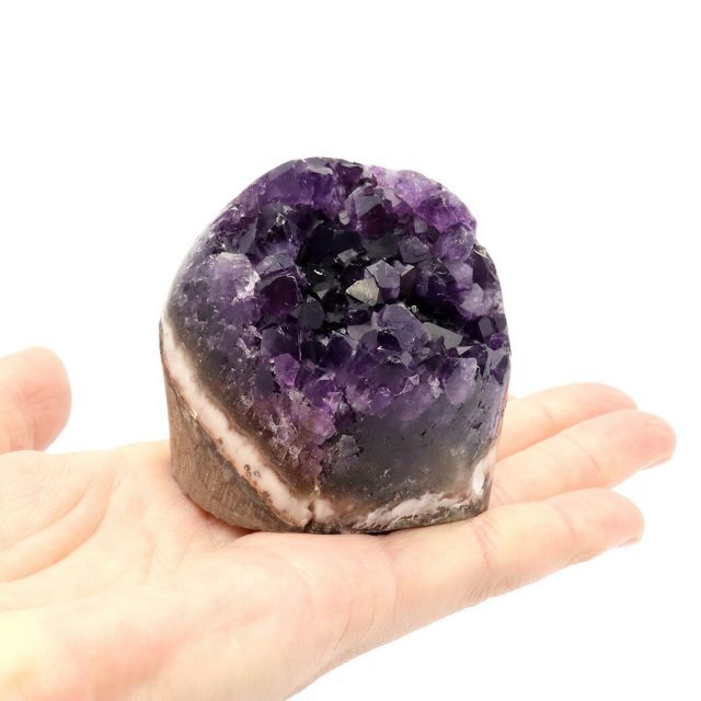 アメジスト クラスター 側面磨き AAA ドゥルーザ 紫水晶 置き物 原石